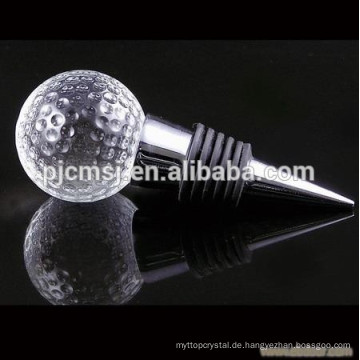 Golfball-Form-Kristallwein-Stopper für Inneneinrichtung